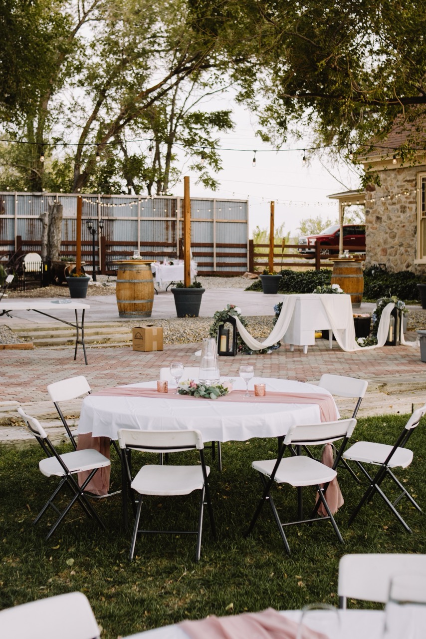 Pink Rustic Outdoor Wedding Venue Decor | Foolproof Backup Plans for Your Outdoor Wedding | Mill Pond Farms Event Center | Rain Plan for Outdoor Wedding Venues in Utah